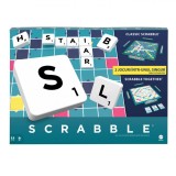 Joc de Societate Mattel Scrabble 2 &icirc;n 1, Multicolor, Pentru Familie, V&acirc;rstă 8+ Ani