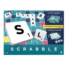 Joc de Societate Mattel Scrabble 2 &icirc;n 1, Multicolor, Pentru Familie, V&acirc;rstă 8+ Ani