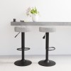 Gossi scaune de bar, 2 buc., gri , catifea