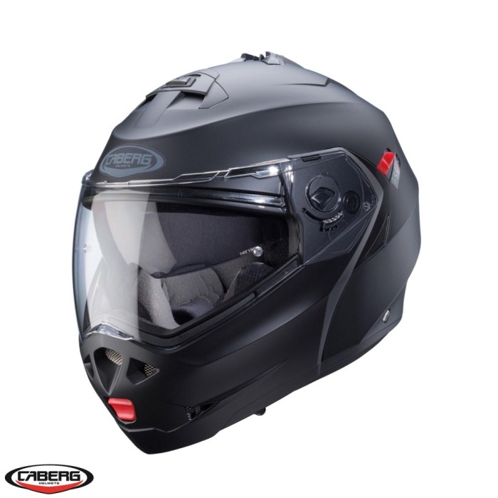 Casca modulabila pentru scuter - motocicleta (flip-up) Caberg model Duke X SV negru mat Pinlock ready &ndash; lentila Pinlock inclusa S (55/56cm)