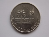 25 CENTAVOS 1989 CUBA, America Centrala si de Sud