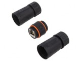 Adaptor ecranat 8P8C negru pe cablu, Logilink