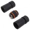 Adaptor ecranat 8P8C negru pe cablu