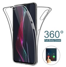 Husa protectie compatibila cu OPPO A52 PC &amp; Glass -360&deg;, fata si spate, transparenta