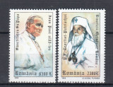 1999 LP 1484 VIZITA SANCTITATII PAPA IOAN PAUL AL II-LEA IN ROMANIA SERIE MNH