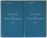 LES ORIGINES DE LA FRANCE CONTEMPORAINE , TOMES I - II par H. TAINE , 1888