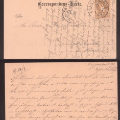 Austria 1889 Old postcard Postal stationery Franzensbad DB.024