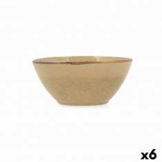 Set 6 boluri, Bidasoa, Ikonic, 15,8 x 15 x 7 cm, ceramica, maro