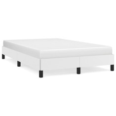 vidaXL Cadru de pat fără saltea alb 120x190 cm piele artificială foto