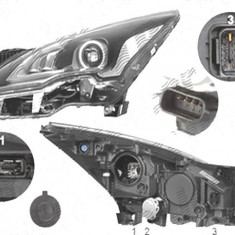 Far Peugeot 3008, 09.2013-09.2016; 5008, 09.2013-, fata, Stanga, bi-xenon; D1S+LED; electric; fara unitate control; fara ballast, VALEO