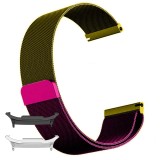 Curea otel, Milanese Loop Slim, compatibila cu Samsung Galaxy Watch8 40mm, Purple Green