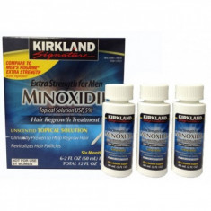 Minoxidil 5% Kirkland SOLUTIE impotriva caderii parului - Pachet 3 LUNI foto