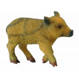 Figurina Porc mistret Collecta, 5 x 3.5 cm, plastic cauciucat, 3 ani+, Galben/Maro