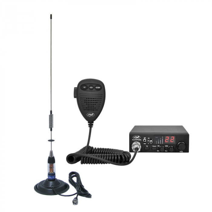 Kit Statie radio CB PNI ESCORT HP 8000L ASQ + Antena CB PNI ML70 PNI-PACK2