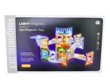 Set construcție magnetic cu lumini și traseu pentru bile &ndash; 54 piese