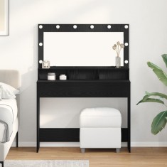 vidaXL Masă de toaletă Stejar negru 100 x 41 x 135 cm Lemn compozit