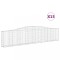 Cosuri gabion arcuite 15 buc, 400x30x80/100 cm, fier galvanizat