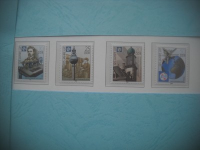 HOPCT TIMBRE MNH 1295 UIT UNIUNEA INT TELECOMUNICATI-4 VAL-1990-GERMANIA DDR/RDG foto