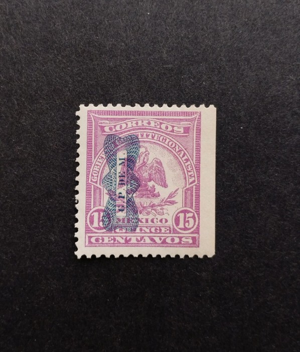 Mexic 1914 - timbru eroare neperforat dreapta