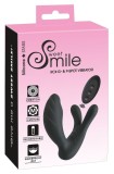Vibrator punct G/P cu stimulator de clitoris/bile cu 3 motoare 7 moduri de, SWEET SMILE