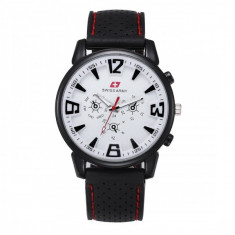 Ceas Barbatesc, curea silicon, stil sport, Swiss Army CS101 foto