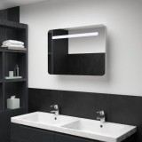 vidaXL Dulap de baie cu oglindă și LED, 70 x 9,5 x 55 cm