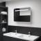 vidaXL Dulap de baie cu oglindă și LED, 80 x 9,5 x 55 cm 285120