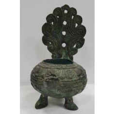 Lampa de ulei din bronz, India , Secol XIX