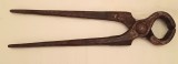 GE - Cherpedin vechi / Cleste pentru dulgher, sau fierar / Otel / L: 25 cm 480 g / nu prezinta marcaje (ori poate s-au sters) / RAR
