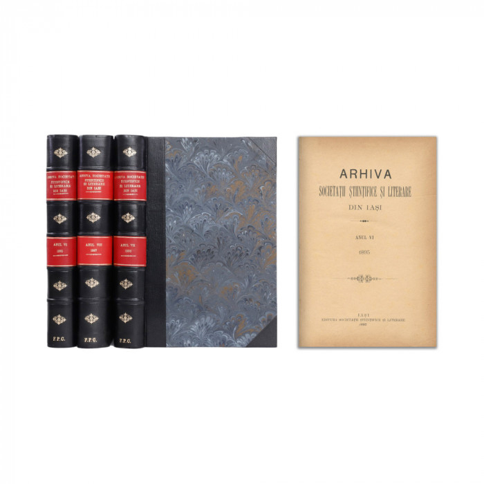 Arhiva Societății științifice și literare din Iași, trei volume