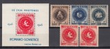 ROMANIA 1946 LP 202 LP 203 CONGRESUL ARLUS SERIE SI COLITA DANTELATA MNH