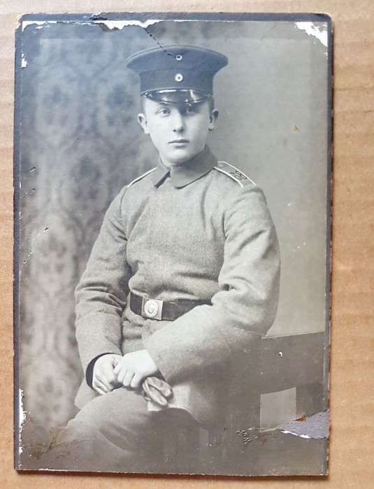 F611-I-Foto CDV militar anii 1900 carton gros. Marimi: 15/10,5 cm,