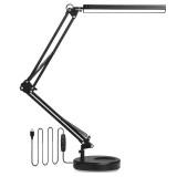 Cumpara ieftin Lampa de Birou LED, 10 Niveluri de Intensitate, 3 Moduri de Iluminare, Brat Oscilant cu Clema, Inaltime Ajustabila, Functie Memorie, Protectie Ochi, p
