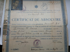 Certificat de ABSOLVIRE-1947 foto