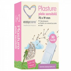 Plasturi pentru piele sensibila EASYCARE 72x19mm 30buc/cutie