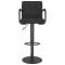 Scaun de bar, negru, material textil - 3