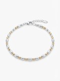 Cumpara ieftin Bratara din Argint 925 Bicolor cu Segmente Oval-Alungite E i Bilute Aurii , Rafinament E i Contrast Modern