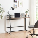 Birou pliabil Ringerike 104,5x53x85,5cm negru/efect lemn nuc [en.casa] HausGarden Leisure, [en.casa]
