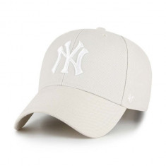47brand șapcă din amestec de lână MLB New York Yankees culoarea bej, cu imprimeu B-MVPSP17WBP-BNG