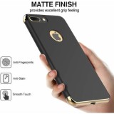 Husa iPhone 8 Plus GloMax 3in1 PerfectFit Neagra, Protectie Soc, Praf, Zgarieturi, Carcasa Policarbonat