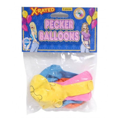 Baloane petrecere colorate - cu penis - 8 buc. foto