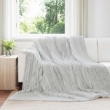 vidaXL Pătura de aruncat Gri 270 x 240 cm Molton 42016836