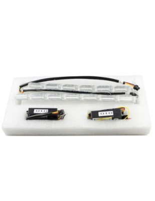 Lumini de zi flexibile cu semnalizare progresiva, dinamica (tip Audi) cu 16 module efect Matrix flow - L8 foto