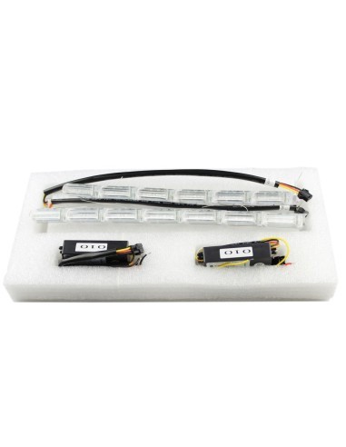Lumini de zi flexibile cu semnalizare progresiva, dinamica (tip Audi) cu 16 module efect Matrix flow - L8