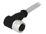 Conector HARTING M12 12 pini mufă mamă unghi 90&deg;, cablu 5m - cod 21348700C79050