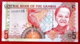 Gambia 5 Dalasis 2013 UNC Bancnota Africa, Necirculata