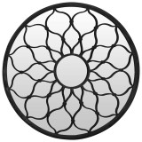 Cumpara ieftin Oglinda rotunda,negru,60x3 cm,fier,pentru utilizare in interior