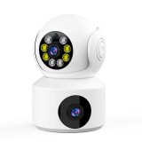 Camera de interior cu doua lentile, W-IFI, urmarire automata pentru copii si animale de companie