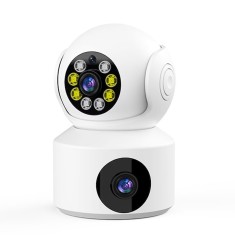 Camera de interior cu doua lentile, W-IFI, urmarire automata pentru copii si animale de companie