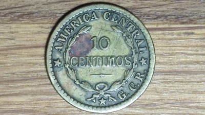 Costa Rica -moneda colectie f greu de gasit- 10 centimos 1922 GCR - pt cunoscatori foto